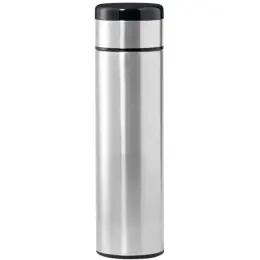 Kovel Giftology Double Walled Insulated Flask with Temperature Lid Silver